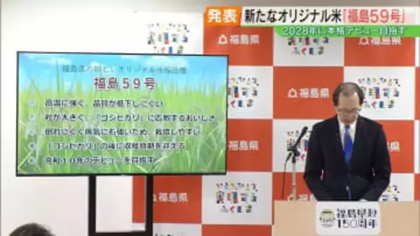 28年度に本格デビューへ！県オリジナル米「福島59号」発表　暑い夏でも高品質維持　福島