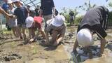 「「沼みたい、埋まった」アクアマリンで子どもたちが田植え　福島」の画像1