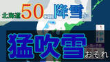 「北海道で猛吹雪のおそれ　最大50cm降雪予想　太平洋沿岸は「竜巻」に厳重警戒　冬型の気圧配置が強まる見込み【雨と風のシミュレーション】」の画像1