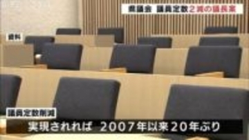 富山県議会が定数削減へ　２減し38とする議長案提出　人口減少など踏まえ20年ぶりに　今年度中の合意目指す