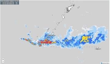 沖縄本島地方に「線状降水帯」発生　命に危険が及ぶ土砂災害や洪水の危険度が急激に高まる　久米島町では200mm超観測
