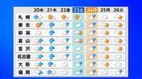 「西日本は曇りや雨多く　24～25日に前線伴う低気圧が本州南岸通過へ　各地で荒れた天気のおそれ　気象庁」の画像1