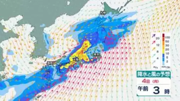 【気象情報】北陸地方　“バケツをひっくり返したような雨”が降る所も…富山・石川・福井で1時間降水量多い所で30ミリ予想　警報級の大雨となる可能性【雨と風のシミュレーション】