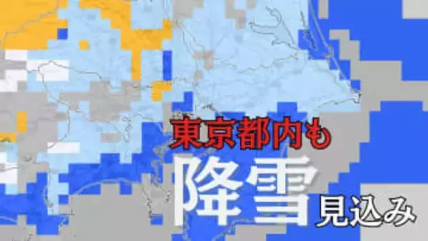 東京含む太平洋側でも降雪見込み　北日本日本海側は大雪のおそれ　日本付近は強い冬型【雪と雨のシミュレーション】