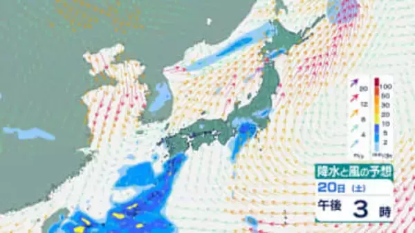 多いところで1時間に40mmの降雨予想…“警報級”大雨のおそれも　21日にかけ大気の状態が不安定となる見込み　沖縄地方【雨と風のシミュレーション】