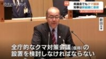 「従来の枠組みでは…」　新田知事が全庁的な「クマ対策会議」の設置を検討　県議会からの要望受け　富山