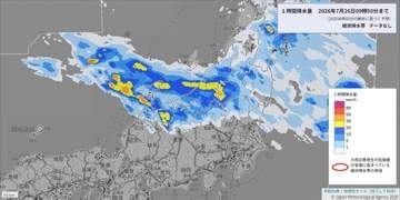 【大雨警戒】新潟と石川で1時間50ミリの非常に激しい雨の恐れ これまでの雨で地盤緩む所も きょう26日夕方にかけて土砂災害や氾濫に厳重警戒【降水と風のシミュレーション】