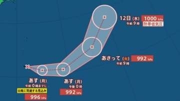 【台風情報】小笠原近海の熱帯低気圧　10日未明までに台風に発達　最大風速20m、最大瞬間風速30mで南鳥島の近海へ　【雨と風のシミュレーション】