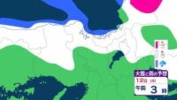 【大雪情報】近畿北部で大雪見込み　雪雲発達で”警報級”の可能性　12日昼前にかけて　近畿中部・南部の山間部でも大雪のおそれ　【大雪と雨のシミュレーション】