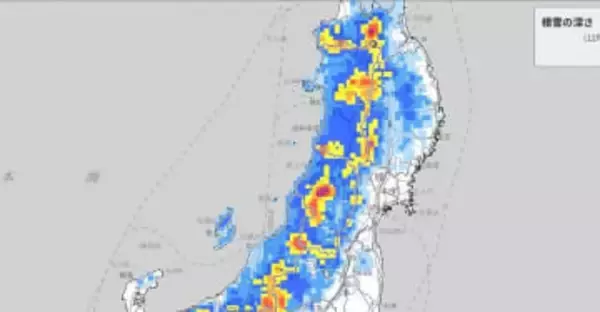 東北地方は31日昼過ぎ～1月1日夜遅くにかけて大雪となる所がある見込み　警報級の大雨の可能性も　大雪による交通障害、屋根からの落雪、建物や農業施設等への被害に注意・警戒【雨と雪のシミュレーション】