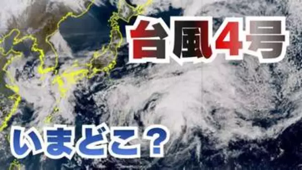 【台風情報】台風4号（シンラコウ）19日（日）南鳥島近海を北東に進む…21日（火）には温帯低気圧へ【雨と風のシミュレーション】