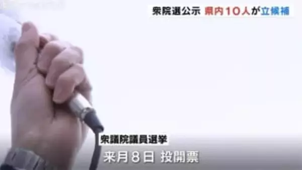 衆議院選挙 公示　富山3選挙区に10人が立候補　12日間の戦いスタート