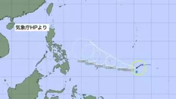 【台風情報】台風5号「ハグピート」　時速15キロで西南西へ　フィリピン東の海上達する予想　中心付近の最大瞬間風速25m【雨と風のシミュレーション】