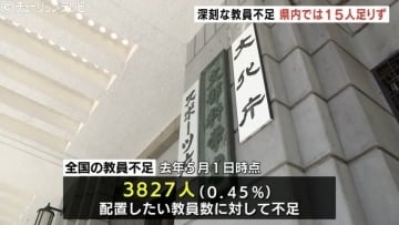 全国で教員3827人不足　富山県内は15人不足　教員の定年退職など要因　「再任用などで教員数の確保を」