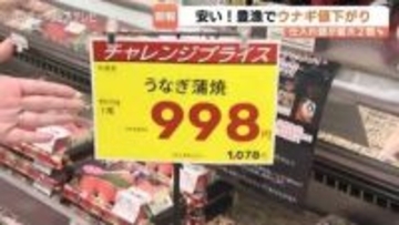 「ほぼほぼ底値」で中国産2割安も…“高嶺の花” うなぎの価格に異変？シラスウナギ豊漁！相次ぐ値上げのなか、家計に朗報　富山