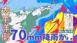 「四国地方　降り始めから150mm近い雨量も　このあとも最大70mm降雨予想　31日昼前にかけ河川の増水・氾濫に警戒【雨風シミュレーション】」の画像1
