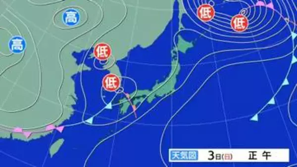 【気象情報】前線が3日夜にかけ通過へ　落雷や竜巻、急な強い雨に注意　九州南部【雨と風のシミュレーション】