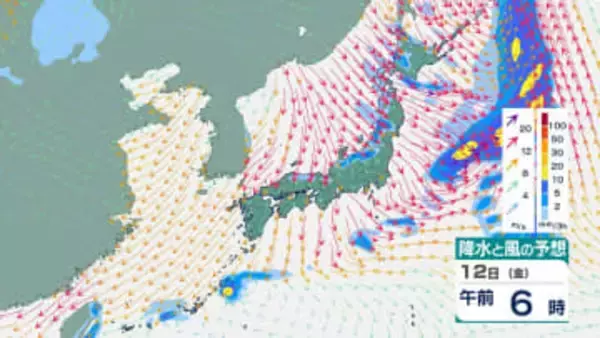 【気象情報】北陸地方は11日夜遅くから12日夕方にかけて高波に注意・警戒　12日は石川県と新潟県で警報級の高波のおそれ【雨風シミュレーション】