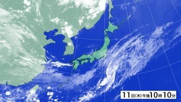 関東甲信　１時間に多い所で50ミリの非常に激しい雨の予想も　11日夜遅くは低い土地の浸水、河川の増水や氾濫に警戒を　12日昼前から夜遅くにかけては落雷や竜巻などの激しい突風、局地的な激しい雨に注意を