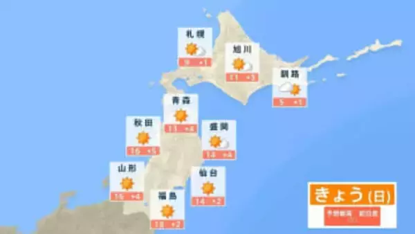 【気象情報】北海道地方　23日にかけて気温が平年よりかなり高く雪解けが急速に進む　雨の降る所もあり融雪による低い土地の浸水やなだれなどに注意　22日夜から風が強く海はしける見込み　流氷の動きが激しくなるため注意【雪と雨のシミュレーション】