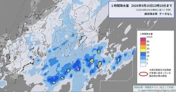 【大雨情報】伊豆諸島付近で前線停滞へ　16日（水）夜から17日（木）未明に非常に激しい雨のおそれ　土砂災害や竜巻など激しい突風に注意【雨と風のシミュレーション】