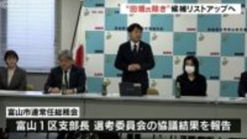 自民党富山1区 支部長選考が本格化「田畑氏とは別の候補」選考方針を党本部が了承　市連は年内決定を目指す