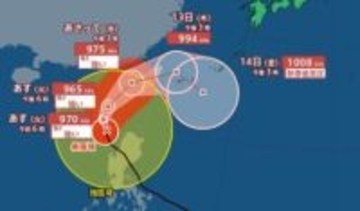 【台風情報】台風26号（フォンウォン）“強い” 勢力に発達して北上　12日から東寄りの進路へ　13日には先島諸島近海へ【雨と風のシミュレーション】