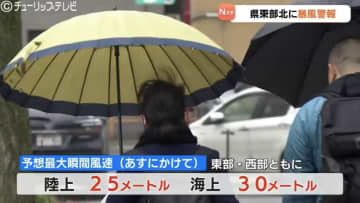 富山県東部 5市町に“暴風警報”今夜遅くかけ警戒
