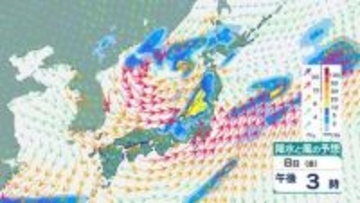 【日本海の低気圧が発達】氷点下21℃の寒気流入、竜巻やひょうのおそれ…北日本から沖縄まで強風・大雨・落雷に警戒【雨と風のシミュレーション】