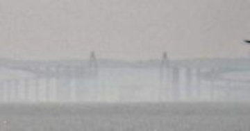 富山湾の春型しんきろう　８年ぶりのＡランク　新湊大橋が反転　建物に非常に明瞭な伸びも　富山・魚津市