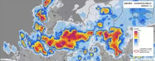 【緊急・記録的短時間大雨情報】富山県で「猛烈な雨」 富山市八尾で1時間に109ミリを観測 災害発生の危険が急激に増大【気象庁8日18時50分発表】