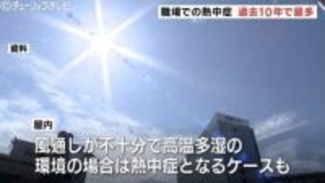 職場での熱中症で4日以上休業　過去10年で最多22人　対策徹底を　富山