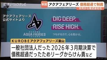 KUROBEアクアフェアリーズ富山がけん責処分…消費税の計算誤りで債務超過  株式会社化で解消済み バレーボールSVリーグ女子