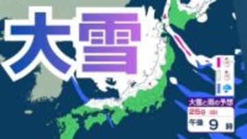 【大雪情報】北陸の上空約5000メートルにマイナス36℃以下の強い寒気　新潟県魚沼市で 264センチ、十日町で246センチ、魚沼市で219センチ（25日午前6時）【雪と雨のシミュレーション】