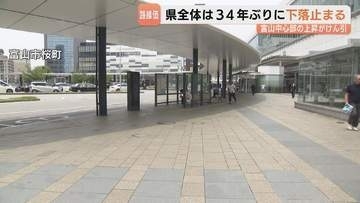 「周辺部の横ばい地点が上昇」県内の路線価　34年ぶりに下落止まる　富山駅前の上昇は富山IC付近まで波及　富山