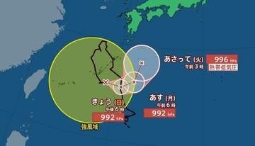 【台風24号】西日本から北日本の太平洋側を中心に7日にかけて大雨に　進路や前線の動向によって⑩日頃にかけて大雨が続く可能性【雨と風のシミュレーション】