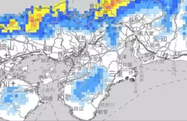 【大雪情報】近畿地方　24日夜のはじめ頃から再び大雪となる見込み　25日夕方までの24時間に多い所で北部で60センチ  中部で50センチ  南部で10センチ降雪予想【雪と雨のシミュレーション】