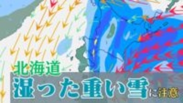 北海道　27日「湿った重い雪」に注意…大雪・着雪による停電や交通障害のおそれ　【雪と雨のシミュレーション】