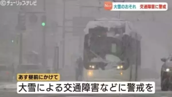 積雪 朝日35㎝魚津33㎝ 3日昼前にかけて大雪に警戒（2日午後4時現在）富山