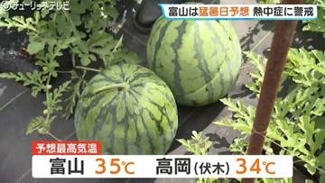 富山市は猛暑日の予想 きょうも午前中から真夏日で熱中症警戒アラートの危険な蒸し暑さ