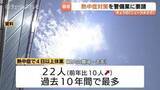 「職場の熱中症【富山】過去10年間で最多22人 労働局が警備業へ連絡体制や手順の周知徹底を要請」の画像1