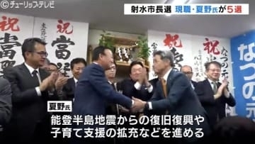 「選ばれる射水に」富山・射水市の市長選　現職の夏野氏が無投票で５選目　市議選は定数10超で選挙戦に