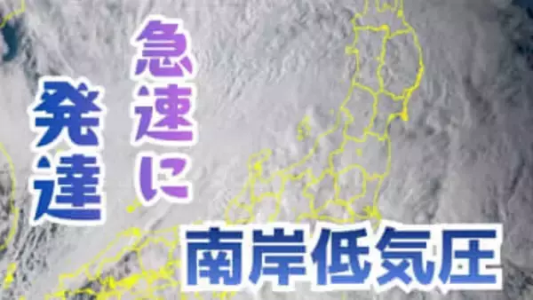 【関東甲信】4日朝にかけ山沿い30cmの積雪に警戒 “南岸低気圧” 急速に発達、平地や箱根・多摩も積雪か　路面凍結による交通障害や強風・高波のおそれ【雨と風のシミュレーション】