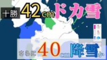 【大雪情報】北海道十勝で“ドカ雪”42cm降雪　さらに最大40cm降雪予想　“警報級”拡大のおそれも【雨と風のシミュレーション】