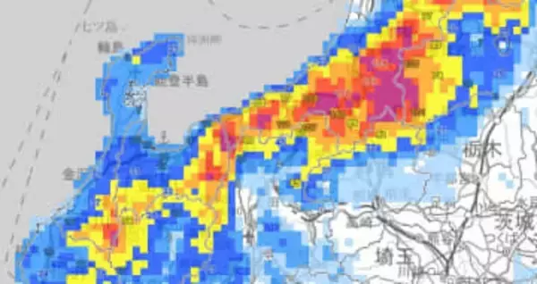 【気象情報】北陸地方の上空にマイナス36℃以下の強い寒気　23日（金）夜にかけて大雪による交通障害に警戒　【雪と雨のシミュレーション】