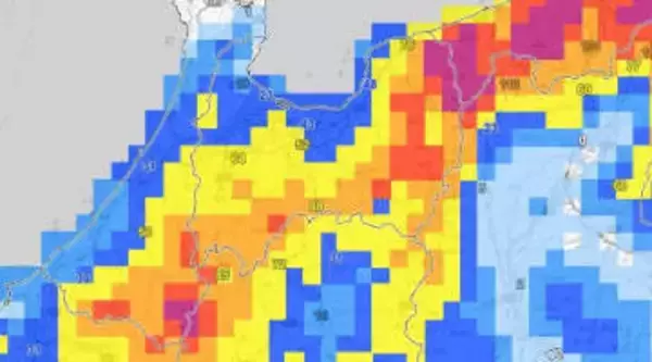 【大雪情報】富山県　8日は平地や山間部で大雪となる所も…警報級の大雪となる地域が拡大する可能性【雪と雨のシミュレーション】
