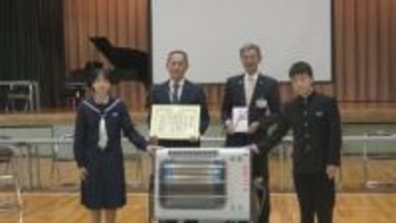 入善町の自動車部品メーカー 地元中学へ“暖かさ”をプレゼント 富山