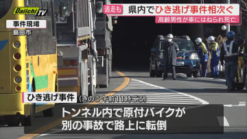 【ひき逃げ相次ぐ】島田市でバイクの男性はね死亡させ逃走した疑い87歳男逮捕…浜松市では横断歩道で高齢女性に重傷負わせ車逃走も運転の66歳男逮捕(静岡)