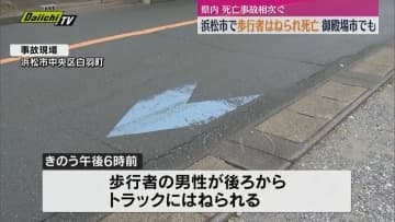 【夜間歩行者事故相次ぐ】浜松市で歩行者の男性がトラックにはねられ死亡…御殿場市では横断歩道で死亡事故(静岡)