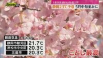 ６月上旬並み！？３連休最終日に気温上昇で各地で今年最高気温を記録